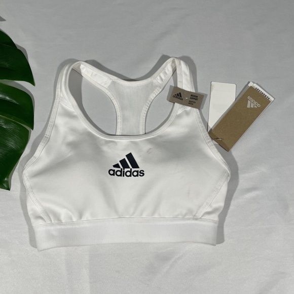 NWD Adidas [ XS‎ ] Don't Rest Alphaskin Racerback Sports Bra White - Picture 3 of 12